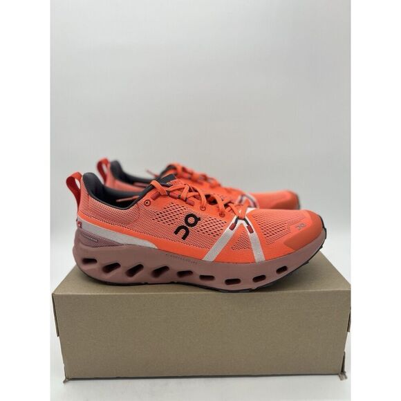 On Men’s Cloudsurfer Trail Running Shoes Flame Dustrose NWOB Size 11.5 - Picture 3 of 9